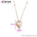 42856 Nuevo diseño de aves Buen aspecto Venta al por mayor Rose Fashion Crystal Necklace